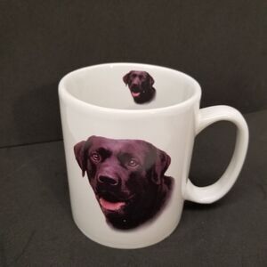 Large Ceramic Taskets Black Lab Labrador Retriever Dog Coffee Mug Cup